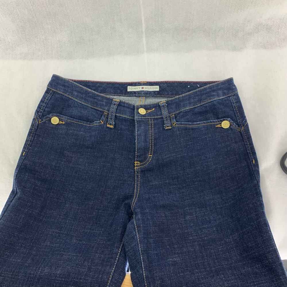 Tommy Hilfiger Dark Wash Flat Front Denim Jeans - Women's Size 10 - Picture 3 of 10